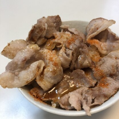 豚肉があったので作ってみました、簡単で、たれがとてもおいしい！一味かけて、このあと温玉のせて頂きました。ありがとうございました！